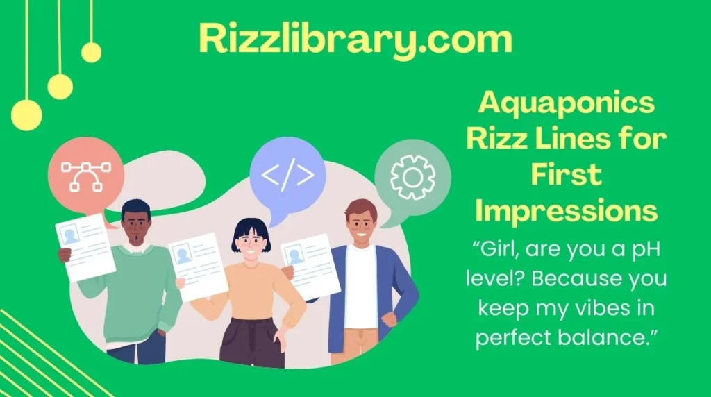 Aquaponics Rizz Lines for First Impressions