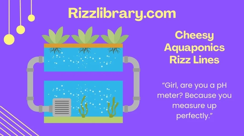 Cheesy Aquaponics Rizz Lines