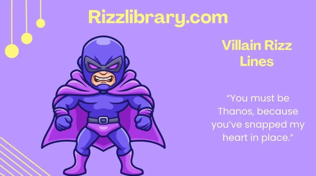Villain Rizz Lines