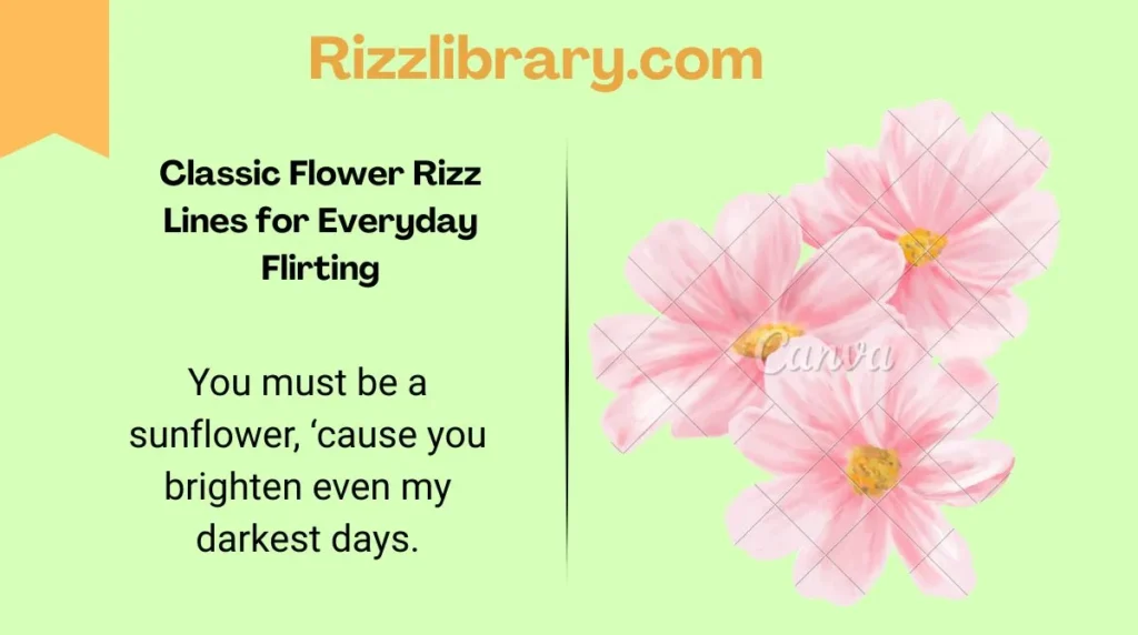 Classic Flower Rizz Lines for Everyday Flirting