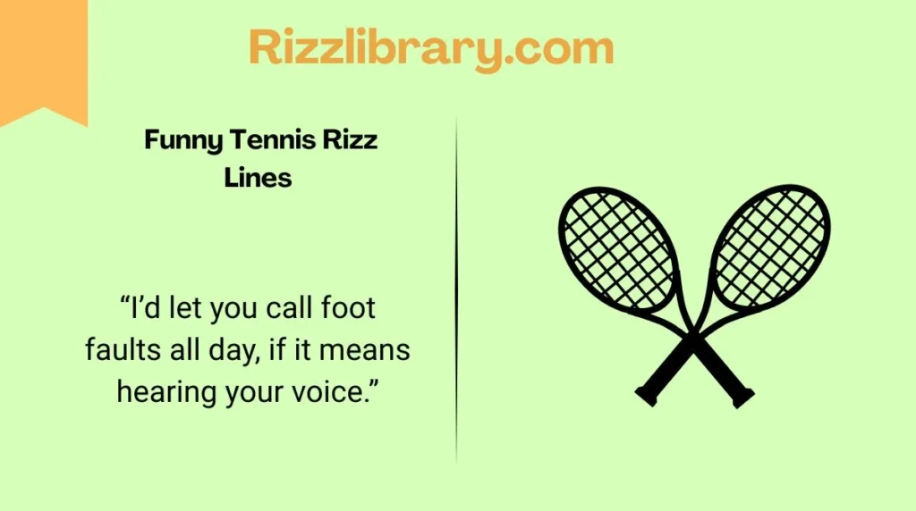  Funny Tennis Rizz Lines