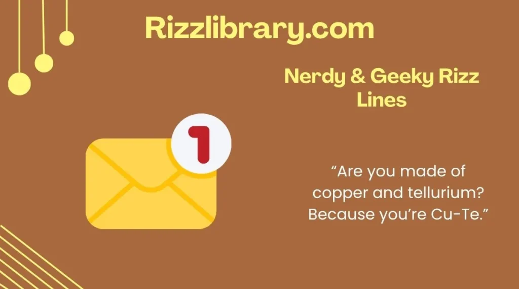 Nerdy & Geeky Rizz Lines