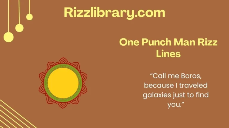 One Punch Man Rizz Lines