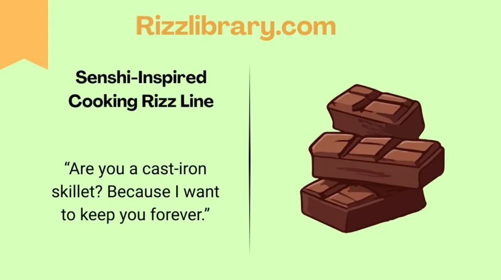 Senshi-Inspired Cooking Rizz Line