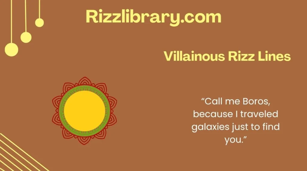  Villainous Rizz Lines