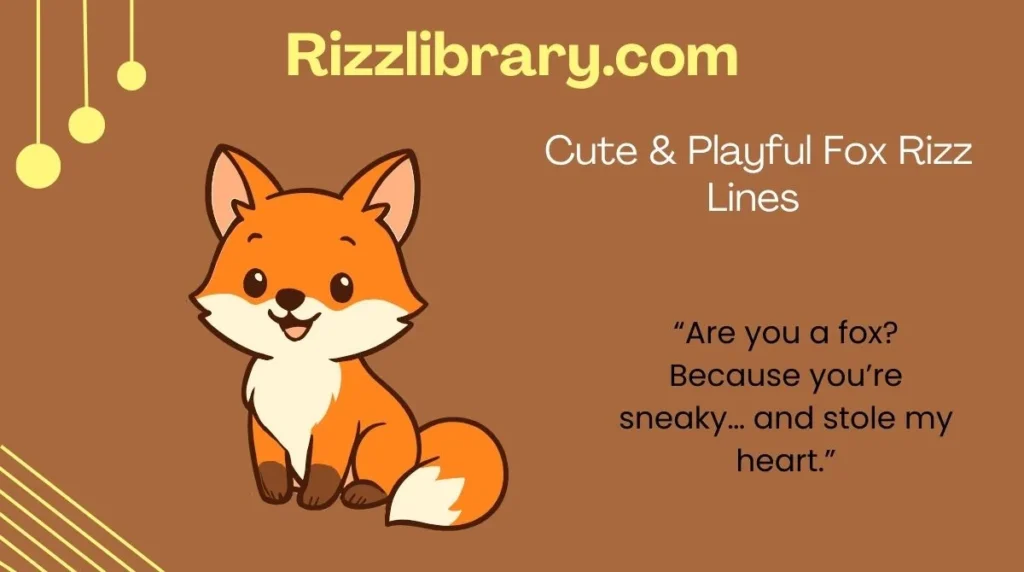 Cute & Playful Fox Rizz Lines