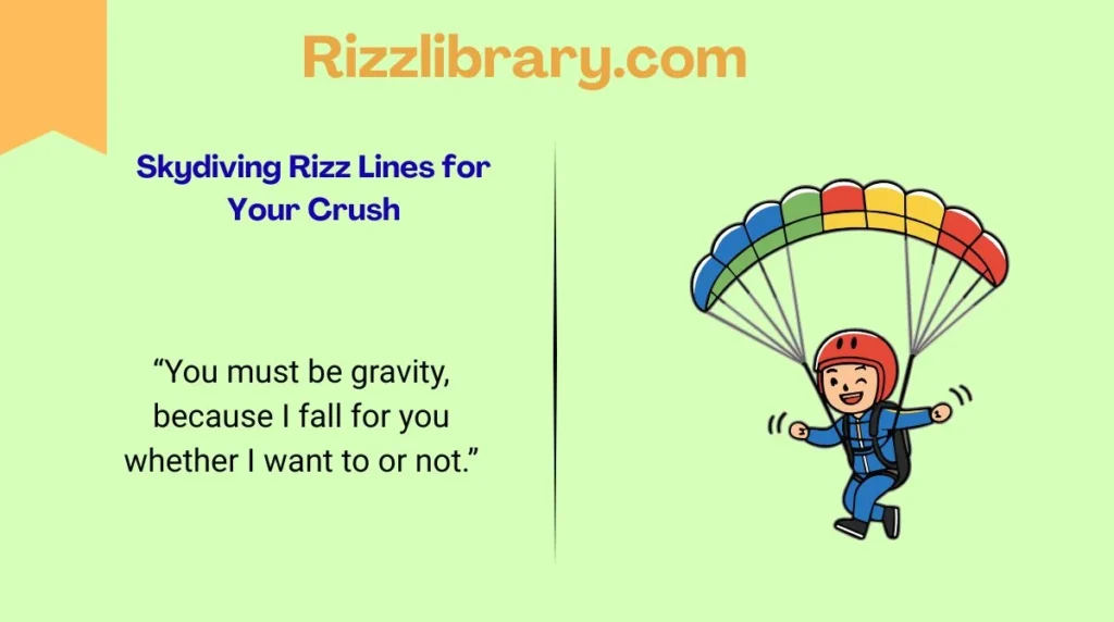 Skydiving Rizz Lines for Your Crush