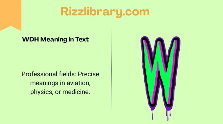 WDH Meaning in Text